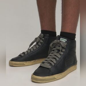 Puma x Rhuigi Suede Mid Black Tan Leather Sneaker Men’s 12